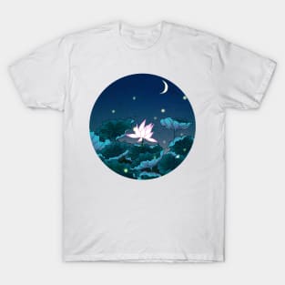 Minhwa: Lotus Pond at Night D Type (Korean traditional/folk art) T-Shirt